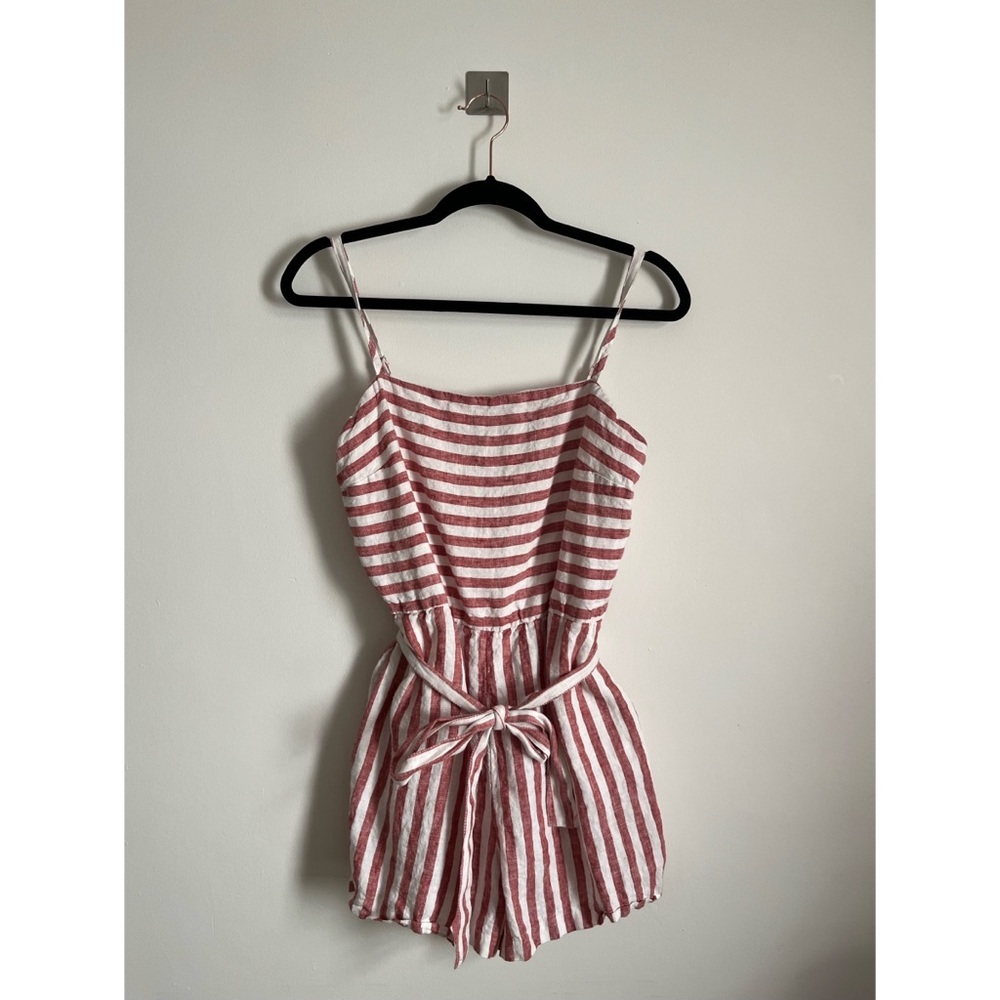 Striped Linen Romper